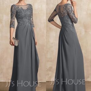 Evening Gown/ Mother of the bride dress : Steel Grey Size 10-12